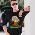 Vulcano Più Cool Eruzione Eruzioneulcanica Lava Magma Maglietta a maniche lunghe Regalos para él