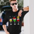 Weihnachten Prosecco Wein Lustiges Sekt Weinglas Geschenk Langarmshirts Geschenke für Ihn