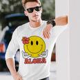 Aloha Hawaiian Cute Smile Face Shaka Hibiscus Per Bambine Maglietta a maniche lunghe Regalos para él