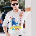Bambino 5 Year Old 5Th Birthday BoyRex Dinosaur Maglietta a maniche lunghe Regalos para él