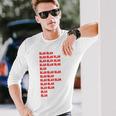 Blah Blah Geeky Red Lettering Hipster Langarmshirts Geschenke für Ihn