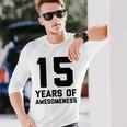 Camicia Regalo Per 15° Compleanno Età 15 Anni E 15 Anni Maglietta a maniche lunghe Regalos para él