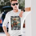 Divertente Gatto Come Pescatore Con Scritta Divertente Maglietta a maniche lunghe Regalos para él