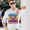 Divertida Pregunta Sobre Axolotl Retrointage Amantes De Axolotl Para Niños Camiseta de manga larga Regalos para él