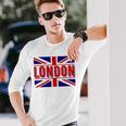 Fun An Colorful Bandiera Di Londra Union Jack Britannico Maglietta a maniche lunghe Regalos para él