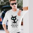 Was Für Ein Wonderschön Scheißtag Scheiss Tag Cat Gray Langarmshirts Geschenke für Ihn