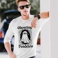 Ghosting Pendejos Mexican Ghost Halloween On Back Long Sleeve T-Shirt Gifts for Him