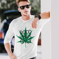 Hemp Leaf Cannabis Marijuana Kiffen Hemp S Langarmshirts Geschenke für Ihn