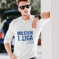 Holstein Football Kicken Fan Kiel Stadium Blue Blue Langarmshirts Geschenke für Ihn