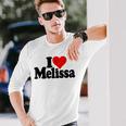 I Love Heart Melissa Mel Nome Su Un Maglietta a maniche lunghe Regalos para él