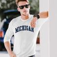 Michigan Throwback Classic Long Sleeve T-Shirt Gifts for Him