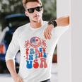 Party In The Usa Happy Face Smile American Flag 4Th Of July Long Sleeve T-Shirt Gifts for Him