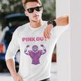 Pink Out Football Team Tackle Breast Cancer Awareness Month Long Sleeve T-Shirt Gifts for Him