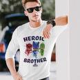 Pj Masks Group Shot Heroic Brother Power Heroes Logo Maglietta a maniche lunghe Regalos para él