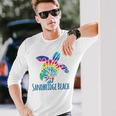 Sandbridge Beach Virginia Tie Dye Batik Loggerhead Turtle Long Sleeve T-Shirt Gifts for Him