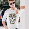 Scary Skull Bunny Rabbit Horror Halloween Long Sleeve T-Shirt Gifts for Him