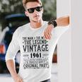 Vintage 1961 S Für Herren Retro 1961 Geburtstag Langarmshirts Geschenke für Ihn