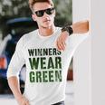 Vintage Winners Wear Green Summer Camp Boss War Game Long Sleeve T-Shirt Gifts for Him