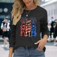 4Th Of July German Shepherd American Flag Red White And Blue Long Sleeve T-Shirt Gifts for Her