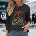 70 Jahre Und Noch Fit Wie Ein Trainschuh 70 Birthday S Langarmshirts Geschenke für Sie