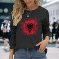 Albania Flag Shqiperi Albanian Flag Shqiperia Langarmshirts Geschenke für Sie