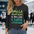 Amo La Montagna Il Mio Cane E Forse 3 PersoneRegalo Maglia A Manica Maglietta a maniche lunghe Regalos para ella