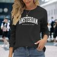 Amsterdam Netherlands Europearsity Style Travel Trip Group Langarmshirts Geschenke für Sie