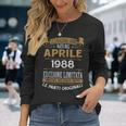 Aprile 1988Intage Maglia 36 Compleanno Anni Uomo Donna Maglietta a maniche lunghe Regalos para ella
