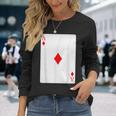 Asso Di Quadri Da Gioco Con Scritta Maglietta a maniche lunghe Regalos para ella