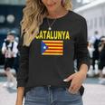 Bandera Catalunya Cool Catalan Cataluña Estelada Banderas Camiseta de manga larga Regalos para ella