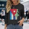 Bandiera Cubana Cuba Bandera Cubanita Cubana Grafica Patriottica Maglietta a maniche lunghe Regalos para ella