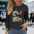 Belgian Malinois Japanese Kanagawa Wave Surf Dog Long Sleeve T-Shirt Gifts for Her