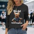 Bin Da Kann Losgehen Yorkie Dog Lover Langarmshirts Geschenke für Sie