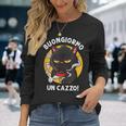 Buongiorno Un Cazzo Caffè Gatto Amante Dei Gatti Animale Maglietta a maniche lunghe Regalos para ella