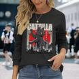 Camicia Divertente A Forma Di Gatto Catzilla Divertente A Forma Di Gatto Amante Dei Gatti Maglietta a maniche lunghe Regalos para ella