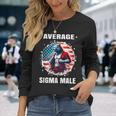 Camicia Lupo Mannaro Americano Sigma Divertente Cringe Lupo Mannaro Brainrot Maglietta a maniche lunghe Regalos para ella