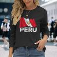Camicia Peruviana Bella Bandiera Del Perù Maglietta a maniche lunghe Regalos para ella