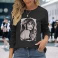 Camisa De Anime Gótica Creepy Horror Anime Manga Japonés Camiseta de manga larga Regalos para ella