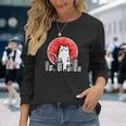 Carino Gigante Mostro Gatto Giapponese Tramonto Stile Meowzilla Cats Maglietta a maniche lunghe Regalos para ella
