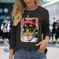 Cat Ramen Japanese Cat Kawaii Cat Anime Long Sleeve T-Shirt Gifts for Her