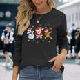 Christmas Dab Dabbing Bonhomme De Neige Du Père Noël T-shirt à manches longues Cadeaux pour elle