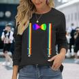 Clown Arcobaleno Bretelle Papillon Bambini Quick Costume Camicia Maglietta a maniche lunghe Regalos para ella
