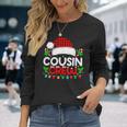 Cousin Crew Buffalo Plaid Xmas Pajamas Christmas Lights Long Sleeve T-Shirt Gifts for Her