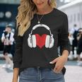 Cuffie Cuore Musica Maglietta a maniche lunghe Regalos para ella