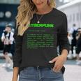Cyberpunk Word Definition Cyberpunk Camiseta de manga larga Regalos para ella