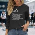 Definición De Sara Nombre Personalizado Sara Divertido Cumpleaños Cuello Camiseta de manga larga Regalos para ella