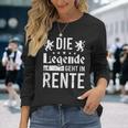 Die Legende Geht In Rentner The Legend Goes Langarmshirts Geschenke für Sie