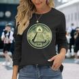 A Dollar Note Allseeing Eye Pyramid Illuminati Langarmshirts Geschenke für Sie