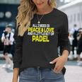 Donna Giocatore Di Padel Allenatore Di Padel Uomo Peace Love Padel Con Collo A Maglietta a maniche lunghe Regalos para ella