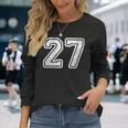 Donna Numero 27 Maglia Sportiva Biancaintage 27° Compleanno Con Collo A Maglietta a maniche lunghe Regalos para ella